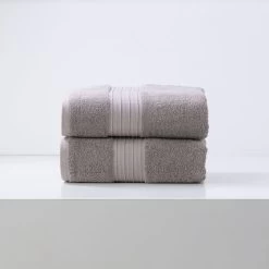 Brentwood 650 GSM Quick Dry 2 Pack Bath Sheet By Renee Taylor -Bedding Store renee taylor brentwood 650 gsm quick dry 2 pack bath sheet whisper 1614242 00