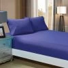 Royal Blue 1000TC Ultra Soft Fitted Sheet & 2 Pillowcases Set By Fabric Fantastic -Bedding Store royal blue 1 5