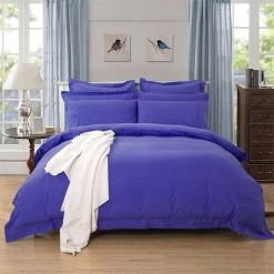 Royal Blue Tailored 1000TC Ultra Soft Quilt Cover Set By Fabric Fantastic