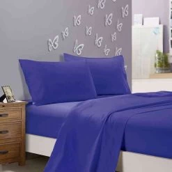 Royal Blue 1000TC Ultra Soft 4 Piece Sheet Set By Fabriic Fantastic