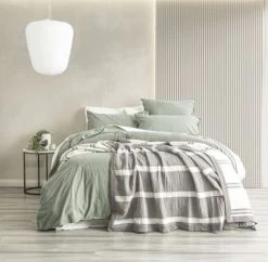 Brighton Nude Washed Cotton Yarn Dyed Textured Blanket By Renee Taylor