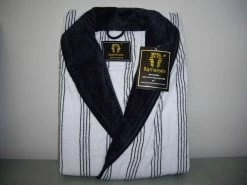 Jacquard Velour Multi Stripe Bath Robe By Ramesses -Bedding Store sbrms 3