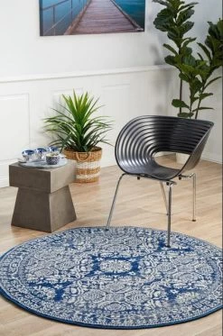 Mirage 358 Navy Round By Rug Culture -Bedding Store sd 3