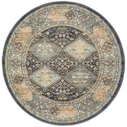 Legacy 857 Navy Round By Rug Culture