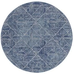 Oasis 457 Navy Round By Rug Culture