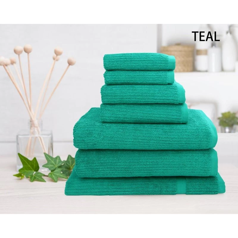 Linen 7 Piece 100% Cotton Ribbed Bath Towel Set By Shangri-la 5 Linen 7 Piece 100% Cotton Ribbed Bath Towel Set By Shangri-la - Image 3