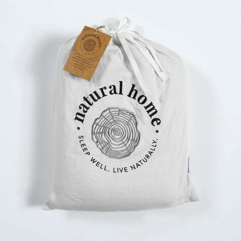 Silver Natural Home 100% European Flax Linen Sheet Set - Image 2