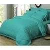 Teal 1000TC Ultra Soft Striped Quilt Cover Set By Fabric Fantastic