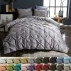 1000TC Tailored Diamond Pintuck Double Quilt Cover Set -Bedding Store tailored 1000tc 2 1