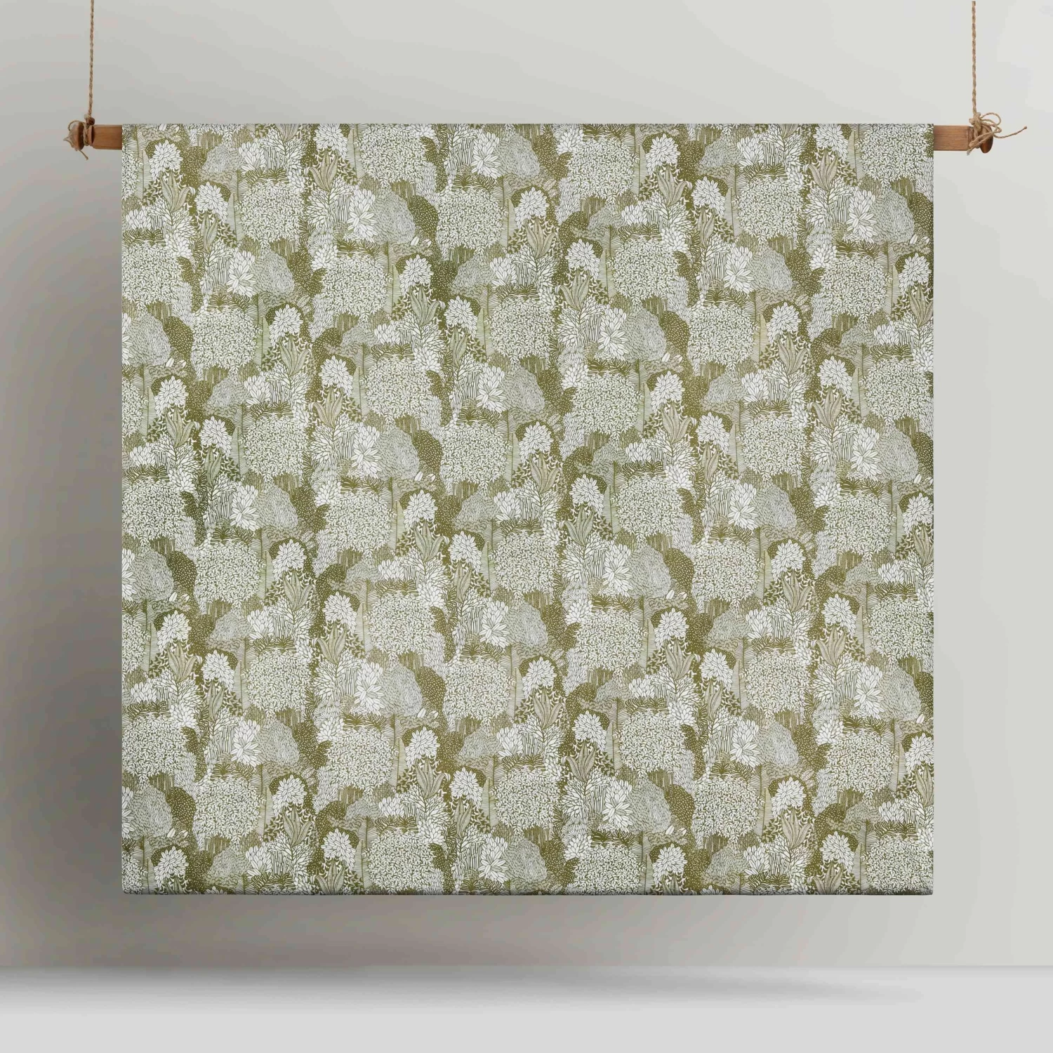 Otway Moss Green Washed Cotton Printed Quilt Cover Set By Accessorize 4 Otway Moss Green Washed Cotton Printed Quilt Cover Set By Accessorize - Image 2