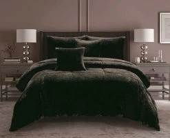 Waffle Fleece Queen Comforter Set By Ramesses