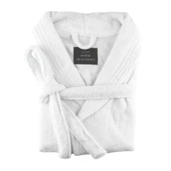 Egyptian Cotton White Terry Toweling Bathrobe