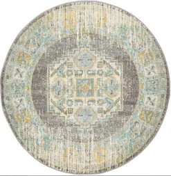 Century 944 Grey Round By Rug Culture