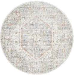 Mayfair Lorissa Silver Round By Rug Culture